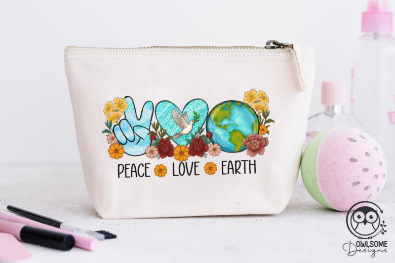 Peace Love Earth Day PNG Sublimation