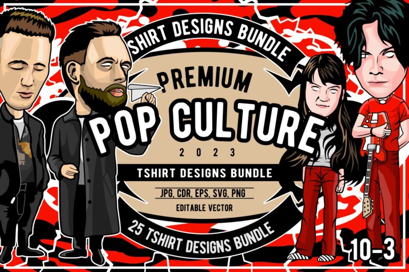 25 pop culture tshirt designs bundle #10_3