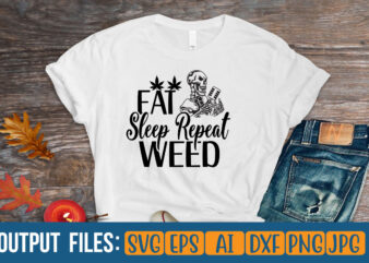 eat sleep repeat weed Vector t-shirt design