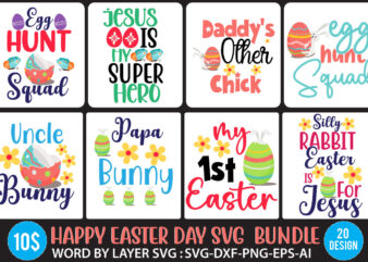 Easter Day Svg Bundle, Easter Sublimation Bundle, Easter Quotes Svg, Happy Easter Day Svg, Hello Spring Svg,Easter Day T-Shirt Bundle, Easter Day SVG Bundle, Happy Easter Day T-Shirt Design ,Happy