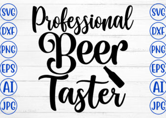 Professional Beer Taster SVG Design