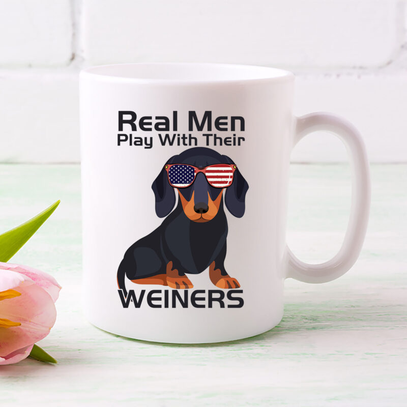 Real Men Play With Their Weiners Funny Dachshund Lovers NL