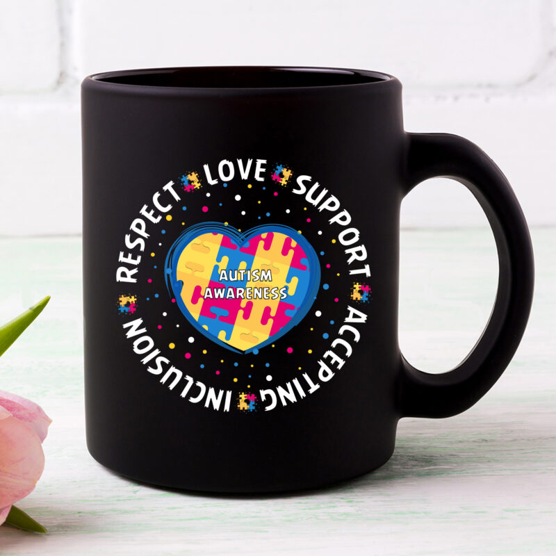 Respect Love Support Accepting Inclusion Autism Awareness Autistic NC 1302