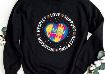 Respect Love Support Accepting Inclusion Autism Awareness Autistic NC 1302