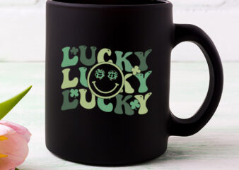 Retro St Patty_s Day, Lucky Babe T-Shirt Design, Vintage St Patrick_s Day Shirt, Retro Groovy Lucky PNG Files, Smiley Face PNG NL 0302