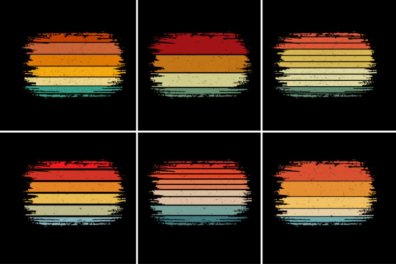 Retro Vintage Sunset Background for T-Shirt Design