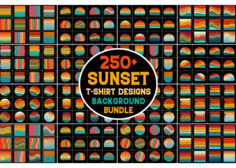 Retro Vintage Sunset Grunge Background Bundle t shirt design online
