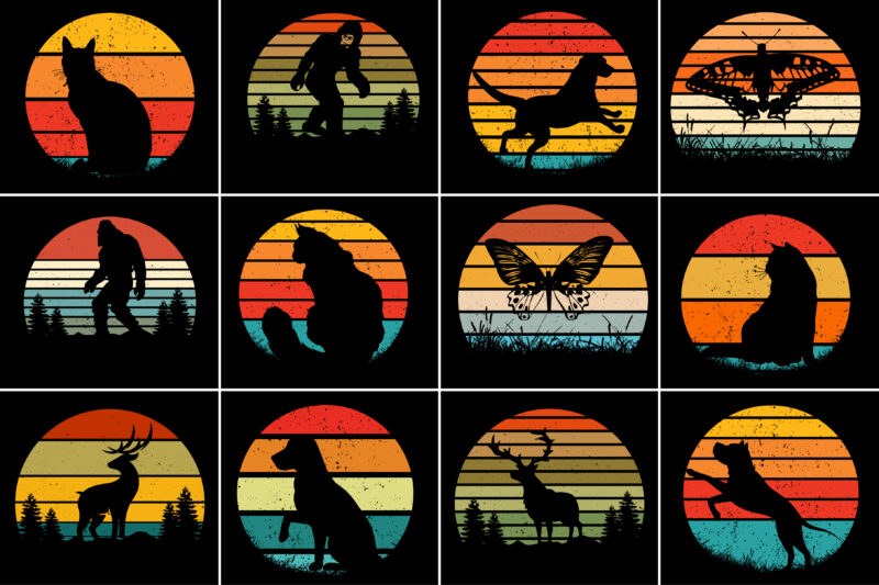 Sunset T-Shirt Design Graphic Bundle,Retro Vintage Sunset Background.Retro Sunset Background,Vintage Retro Background,Vintage Sunset Background,Retro Colorful Background,Vintage Colorful Background,T Shirt Vector Elements,Vintage Circle Sunset,retro Circle Sunset,Sunset Graphic Design,Half Circle Vintage,Retro Striped