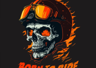 Skull Rider t-shirt vector illustration.
