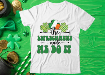 The leprechauns made me do it, St Patrick’s Day Bundle,St Patrick’s Day SVG Bundle,Feelin Lucky PNG, Lucky Png, Lucky Vibes, Retro Smiley Face, Leopard Png, St Patrick’s Day Png, St. t shirt designs for sale