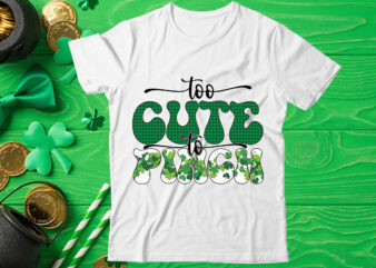 Too Cute to Pinch Sublimation Design, St Patrick’s Day Bundle,St Patrick’s Day SVG Bundle,Feelin Lucky PNG, Lucky Png, Lucky Vibes, Retro Smiley Face, Leopard Png, St Patrick’s Day Png, St.