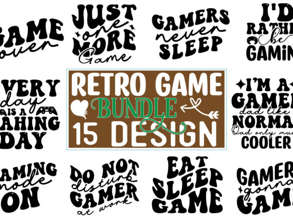 Retro game svg design bundle