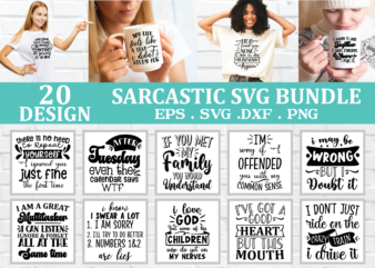 Sarcastic SVG Bundle – Sassy Funny Quotes for Coffee Mugs