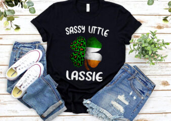 Sassy Little Lassie Baby Toddler Girls Kids St Patricks Day Leopard NL 1302 t shirt template vector