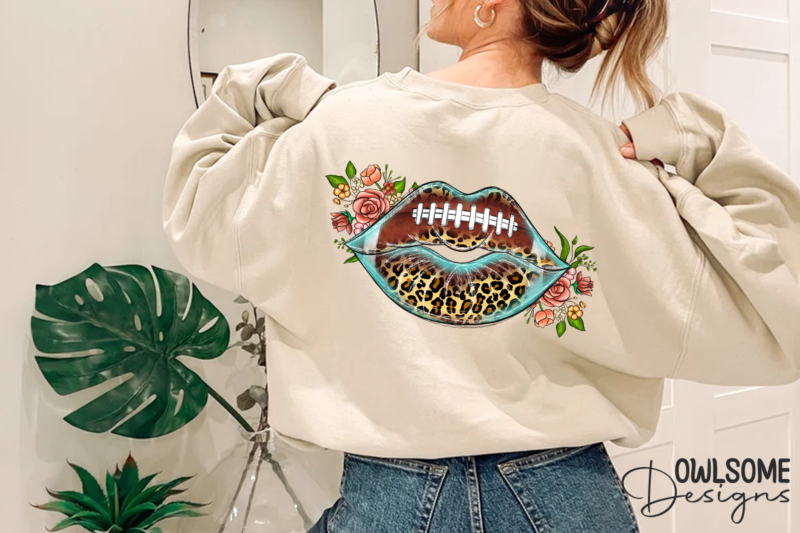 Sexy Lips Football PNG Sublimation