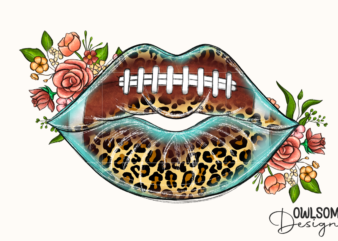 Sexy Lips Football PNG Sublimation