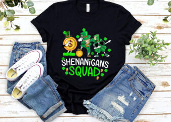 Shenanigans Squad Leprechaun Shamrock Lucky Coin Happy St Patrick_s Day NL 3101 t shirt template vector