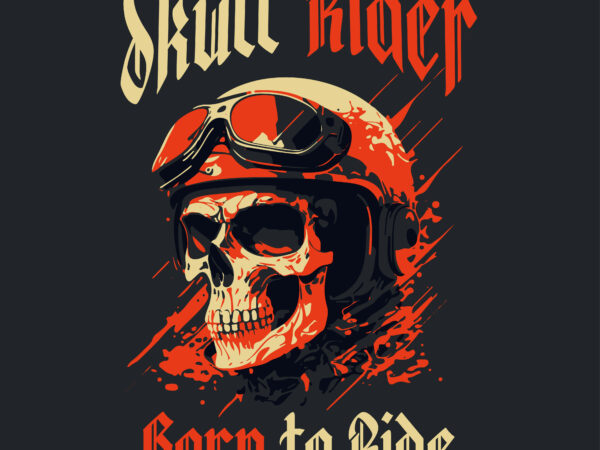Skull rider tshirt vector illustration.