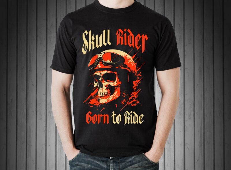 Skull Rider tshirt vector illustration.