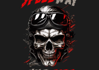 Skull Sky Destroyer t-shirt vector illustration.