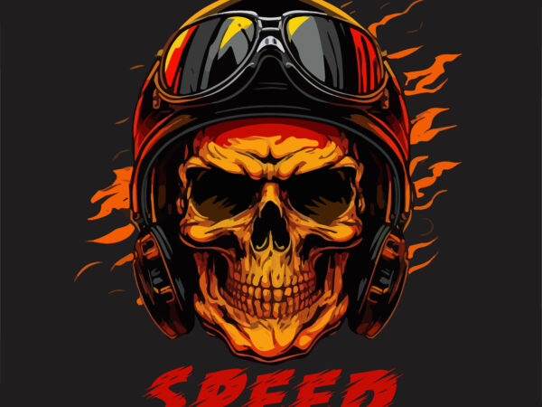 Skull rider t-shirt vector illustration.