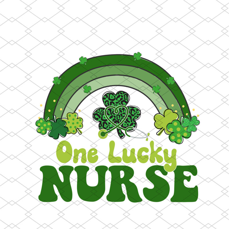 St Patricks Day One Lucky Nurse Saint Pattys Scrub Leopard NC 1602