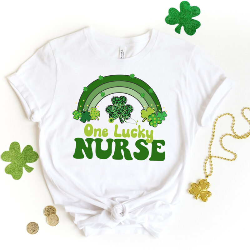 St Patricks Day One Lucky Nurse Saint Pattys Scrub Leopard NC 1602