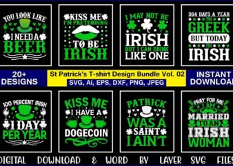 St Patrick’s T-shirt Design Bundle,Let The Shenanigans Begin, St. Patrick’s Day svg, Funny St. Patrick’s Day, Kids St. Patrick’s Day, St Patrick’s Day, Sublimation, St Patrick’s Day SVG, St Patrick’s