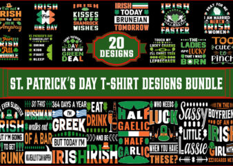St. Patrick’s Day T-Shirt Designs Bundle,Let The Shenanigans Begin, St. Patrick’s Day svg, Funny St. Patrick’s Day, Kids St. Patrick’s Day, St Patrick’s Day, Sublimation, St Patrick’s Day SVG, St