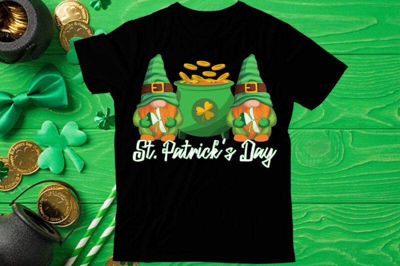 St. Patrick's Day T-Shirt design bundle, St Patrick's Day Bundle,St Patrick's Day SVG Bundle,Feelin Lucky PNG, Lucky Png, Lucky Vibes, Retro Smiley Face, Leopard Png, St Patrick's Day Png, St.