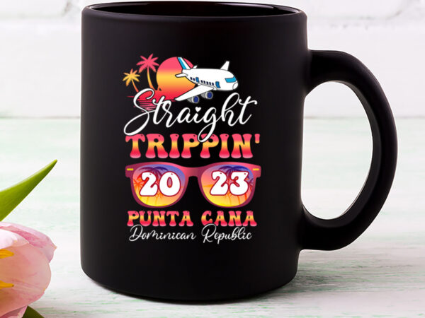 Straight trippin_ 2023 family vacation matching family group punta cana nl 1002 t shirt template vector
