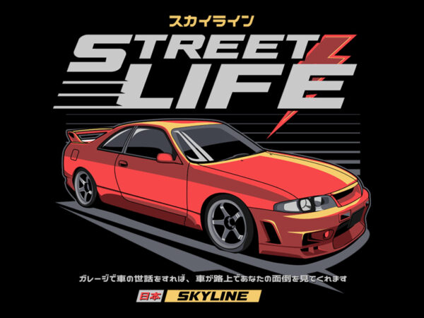Street life t shirt template vector