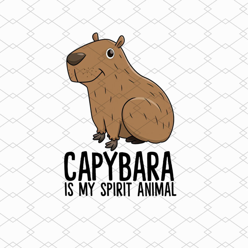 Stuffed Capybara Is My Spirit Animal Capy Bara Capibara NL 0802