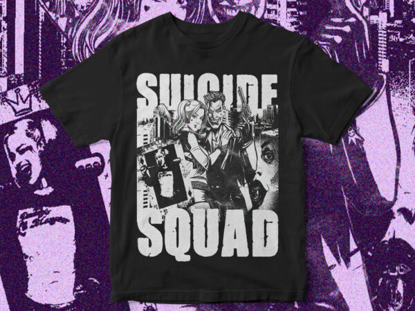 Suicide squad, fan art, streetwear, t-shirt design, harley quin, joker, graphic t-shirt design