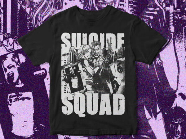 Suicide squad, fan art, streetwear, t-shirt design, harley quin, joker, graphic t-shirt design