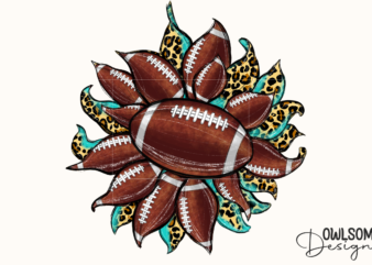 Sunflower Football PNG Sublimation t shirt template vector