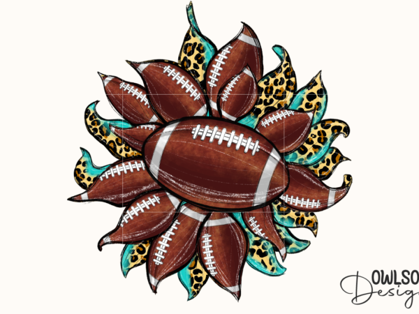 Sunflower football png sublimation t shirt template vector