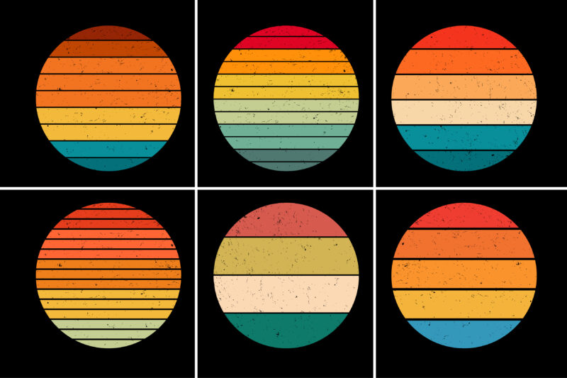 Sunset Retro Vintage Background Bundle,Sunset,Vintage,Retro,Sunset Bundle,Retro Vintage Sunset.Retro Sunset,Vintage Retro,Vintage Sunset,Retro Colorful Background,Vintage Colorful Background,Pod,T Shirt Elements,Vintage Circle Sunset,retro Circle Sunset,Sunset Graphic Design,Half Circle Vintage,Retro Striped Sunset,Vintage Striped Sunset,Distress Sunset