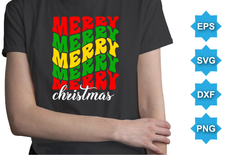Merry Christmas, Merry Christmas shirts Print Template, Xmas Ugly Snow Santa Clouse New Year Holiday Candy Santa Hat vector illustration for Christmas hand lettered