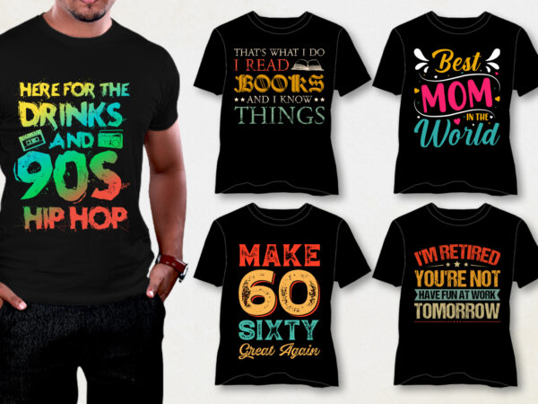 T-shirt design bundle-trendy pod best t-shirt design bundle