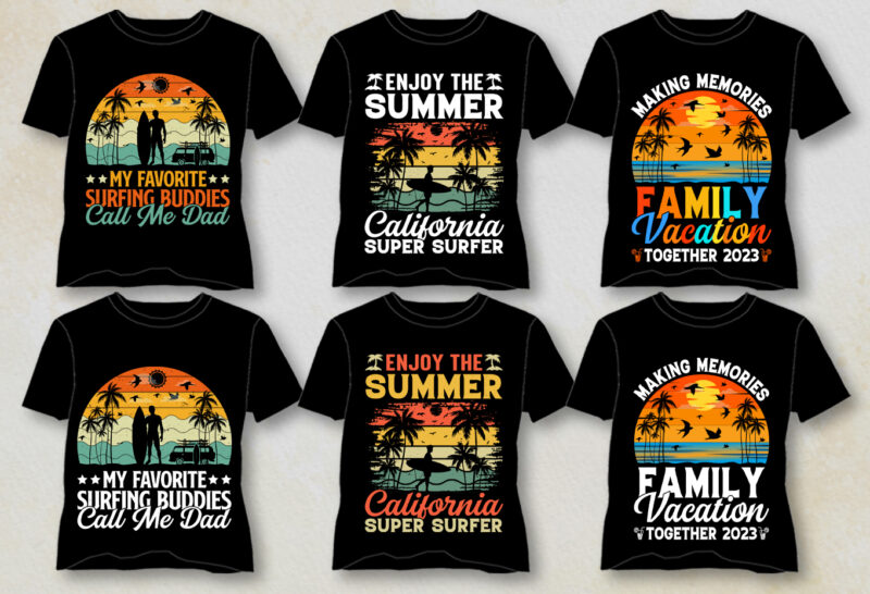 T-Shirt Design-Vintage Sunset T-Shirt Design