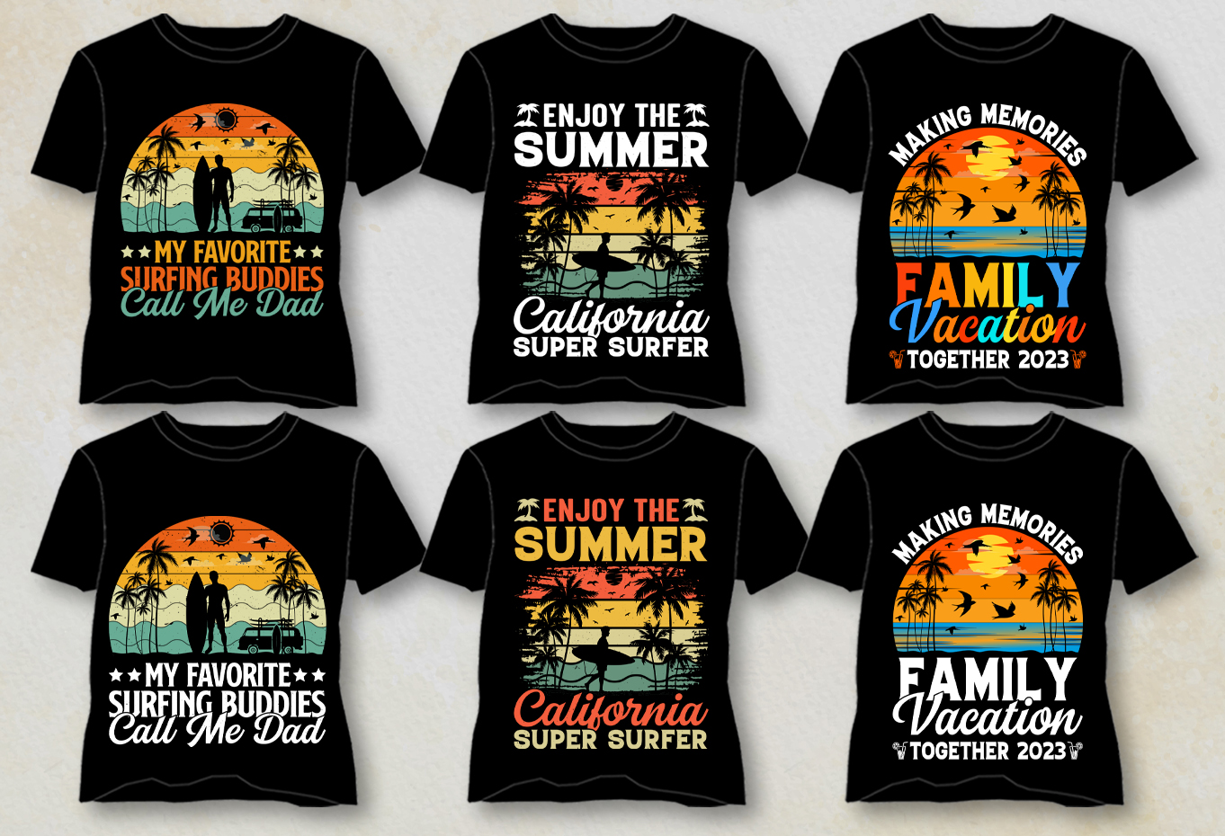 T-Shirt Design-Vintage Sunset T-Shirt Design - Buy t-shirt designs