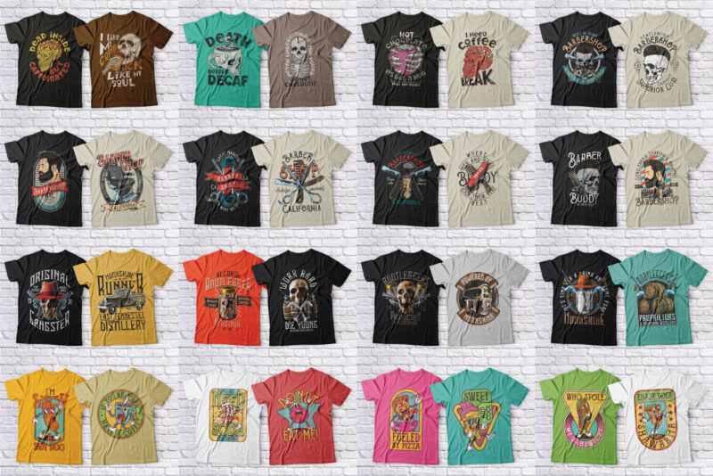 153 editable tshirt designs BUNDLE