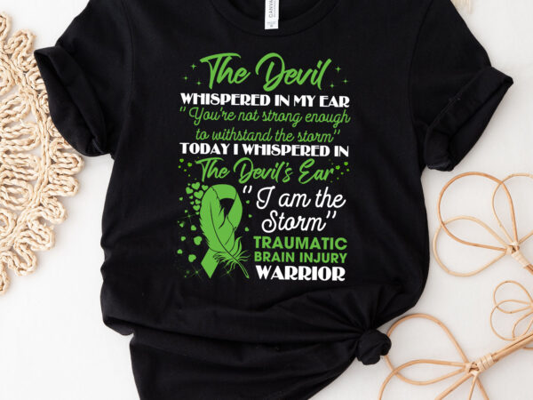 Tbi awareness traumatic brain injury recovery fighter i am the storm nc 0702 t shirt designs for sale