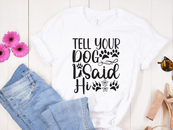 Tell your dog i said hi svg design, moon cat svg, cat svg files for silhouette, cameo & cricut.moon star animal, luna cat silhouette svg, cat with star, magical cat