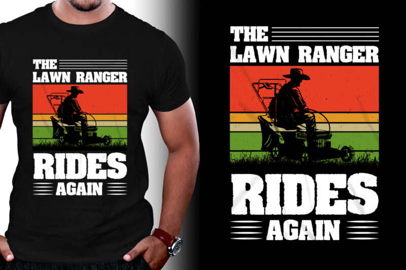 The Lawn Ranger Rides Again T-Shirt Design