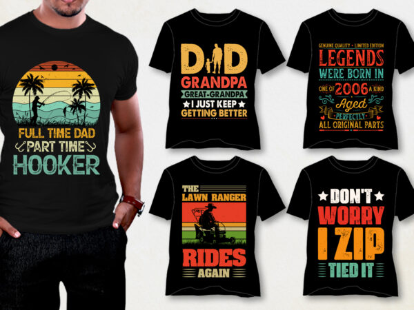 Vintage sunset t-shirt design bundle