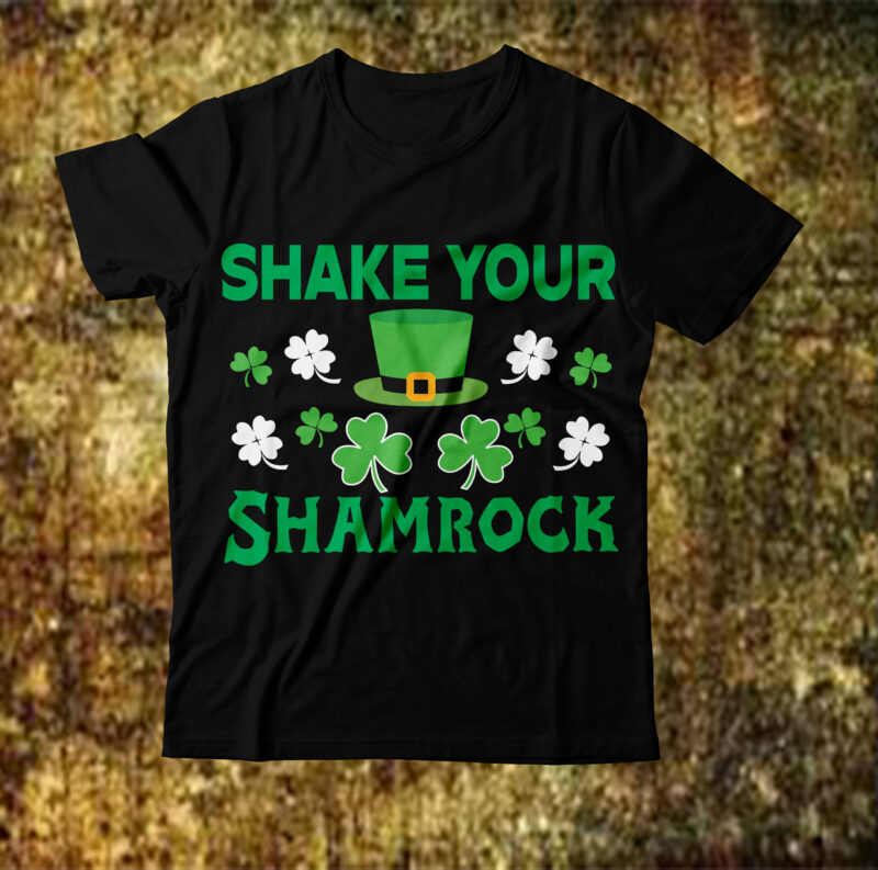 shake your shamrock T-shirt Design, .studio files 100 patrick day vector t-shirt designs bundle amsterdam st.patricks day art tricks baby mardi gras number design svg buy patrick day t-shirt designs