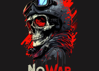 Skull military t-shirt vector illustration.