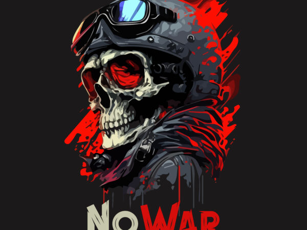 Skull military t-shirt vector illustration.